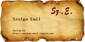 Szolga Emil névjegykártya